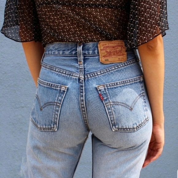 Levi's Denim - Rare Vintage 70s Orange Tab Levi's Hi Rise